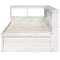 vidaXL Bookcase Bed without Mattress White 90x200cm Solid Wood Pine