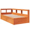 vidaXL Bookcase Bed without Mattress Wax Brown 90x200cm Solid Wood Pine