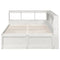 vidaXL Bookcase Bed without Mattress White 140x190cm Solid Wood Pine