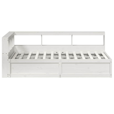 vidaXL Bookcase Bed without Mattress White 140x190cm Solid Wood Pine