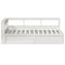 vidaXL Bookcase Bed without Mattress White 140x190cm Solid Wood Pine