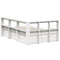 vidaXL Bookcase Bed without Mattress White 140x190cm Solid Wood Pine