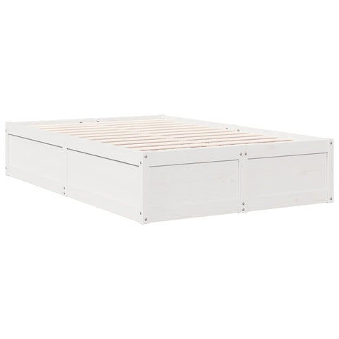vidaXL Bookcase Bed without Mattress White 140x190cm Solid Wood Pine