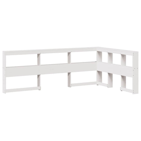 vidaXL Bookcase Bed without Mattress White 140x190cm Solid Wood Pine