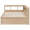 vidaXL Bookcase Bed without Mattress 135x190cm Solid Wood Pine