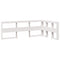 vidaXL Bookcase Bed without Mattress White 135x190cm Solid Wood Pine
