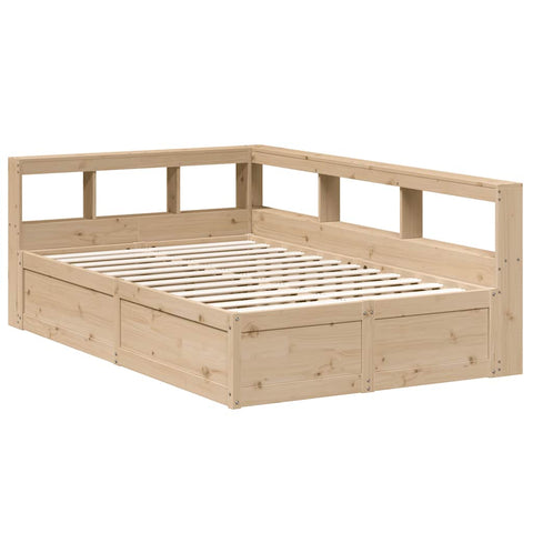 vidaXL Bookcase Bed without Mattress 120x190cm Solid Wood Pine