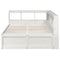 vidaXL Bookcase Bed without Mattress White 120x190cm Solid Wood Pine