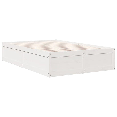 vidaXL Bookcase Bed without Mattress White 120x190cm Solid Wood Pine