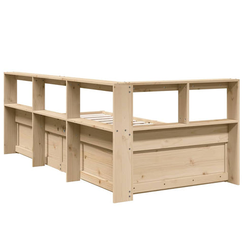 vidaXL Bookcase Bed without Mattress 90x190cm Solid Wood Pine