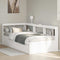 vidaXL Bookcase Bed without Mattress White 90x190cm Solid Wood Pine