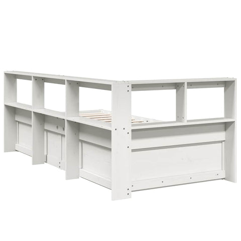 vidaXL Bookcase Bed without Mattress White 90x190cm Solid Wood Pine