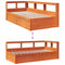 vidaXL Bookcase Bed without Mattress Wax Brown 90x190cm Solid Wood Pine