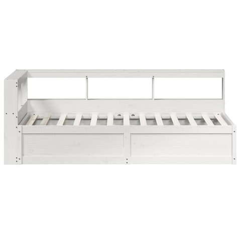 vidaXL Bookcase Bed without Mattress White 75x190cm Solid Wood Pine