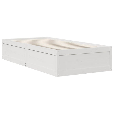 vidaXL Bookcase Bed without Mattress White 75x190cm Solid Wood Pine
