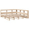 vidaXL Bookcase Bed without Mattress 200x200cm Solid Wood Pine
