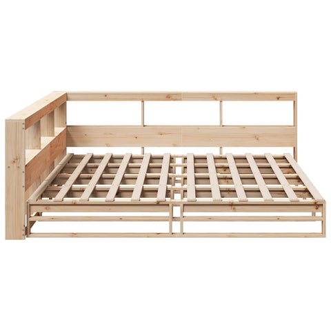 vidaXL Bookcase Bed without Mattress 200x200cm Solid Wood Pine