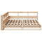 vidaXL Bookcase Bed without Mattress 200x200cm Solid Wood Pine