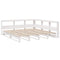 vidaXL Bookcase Bed without Mattress White 200x200cm Solid Wood Pine