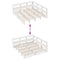 vidaXL Bookcase Bed without Mattress White 200x200cm Solid Wood Pine