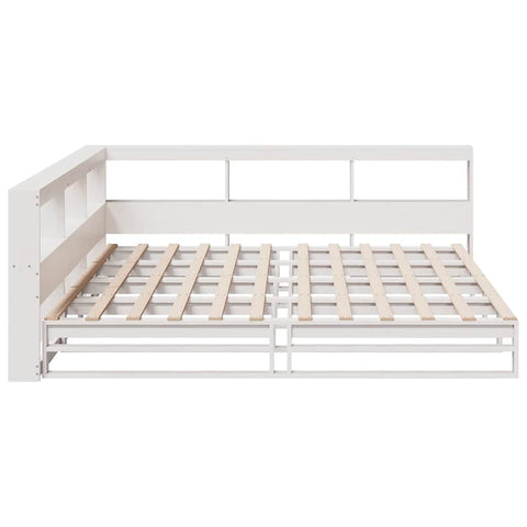 vidaXL Bookcase Bed without Mattress White 180x200cm Solid Wood Pine