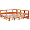 vidaXL Bookcase Bed without Mattress Wax Brown 180x200cm Solid Wood Pine