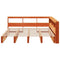vidaXL Bookcase Bed without Mattress Wax Brown 180x200cm Solid Wood Pine