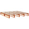 vidaXL Bookcase Bed without Mattress Wax Brown 180x200cm Solid Wood Pine