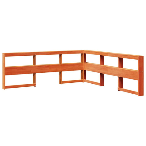 vidaXL Bookcase Bed without Mattress Wax Brown 180x200cm Solid Wood Pine