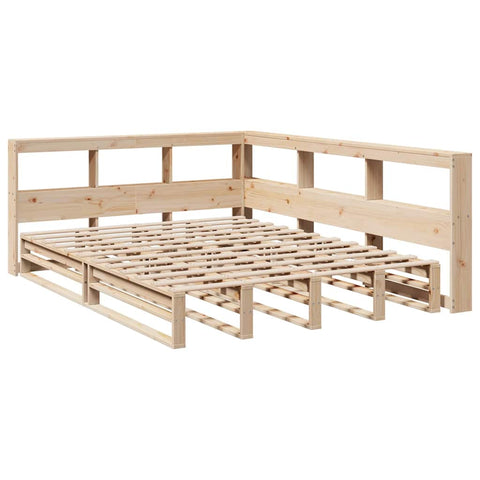 vidaXL Bookcase Bed without Mattress 160x200cm Solid Wood Pine