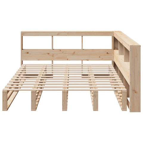 vidaXL Bookcase Bed without Mattress 160x200cm Solid Wood Pine