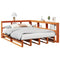 vidaXL Bookcase Bed without Mattress Wax Brown 160x200cm Solid Wood Pine