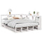vidaXL Bookcase Bed without Mattress White 150x200cm Solid Wood Pine