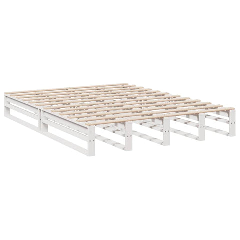 vidaXL Bookcase Bed without Mattress White 150x200cm Solid Wood Pine