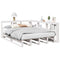 vidaXL Bookcase Bed without Mattress White 150x200cm Solid Wood Pine