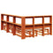 vidaXL Bookcase Bed without Mattress Wax Brown 120x200cm Solid Wood Pine