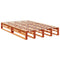 vidaXL Bookcase Bed without Mattress Wax Brown 120x200cm Solid Wood Pine