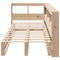 vidaXL Bookcase Bed without Mattress 100x200cm Solid Wood Pine