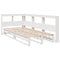 vidaXL Bookcase Bed without Mattress White 90x200cm Solid Wood Pine
