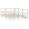 vidaXL Bookcase Bed without Mattress White 140x190cm Solid Wood Pine