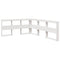 vidaXL Bookcase Bed without Mattress White 140x190cm Solid Wood Pine