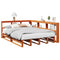 vidaXL Bookcase Bed without Mattress Wax Brown 140x190cm Solid Wood Pine