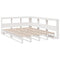 vidaXL Bookcase Bed without Mattress White 135x190cm Solid Wood Pine