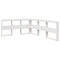 vidaXL Bookcase Bed without Mattress White 135x190cm Solid Wood Pine