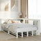 vidaXL Bookcase Bed without Mattress White 120x190cm Solid Wood Pine