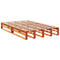vidaXL Bookcase Bed without Mattress Wax Brown 120x190cm Solid Wood Pine