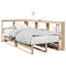 vidaXL Bookcase Bed without Mattress 90x190cm Solid Wood Pine