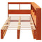 vidaXL Bookcase Bed without Mattress Wax Brown 75x190cm Solid Wood Pine