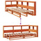 vidaXL Bookcase Bed without Mattress Wax Brown 75x190cm Solid Wood Pine