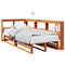 vidaXL Bookcase Bed without Mattress Wax Brown 75x190cm Solid Wood Pine